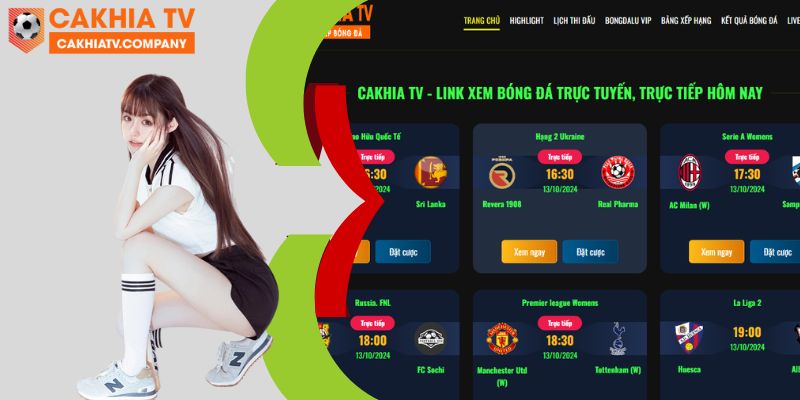 Cakhia TV cung cấp dịch vụ xem bóng đá, đọc tin tức miễn phí